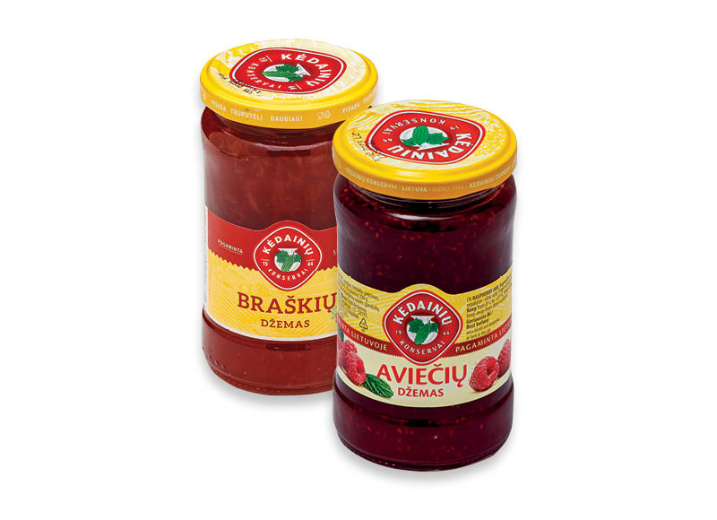 KĖDAINIŲ džemams ir uogienėms
			, 
				 330 g, 420 g, 430 g, 10 rūšių