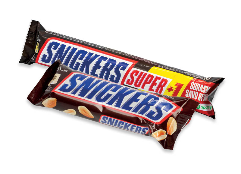 Batonėliams SNICKERS
,
37 g, 50 g, 110 g, 200 g, 4 rūšių Batonėliams SNICKERS
,
37 g, 50 g, 110 g, 200 g, 4 rūšių