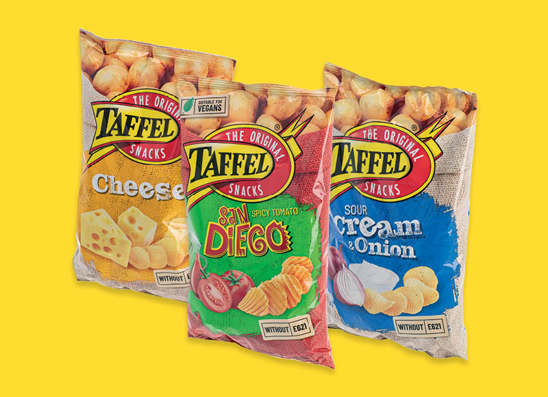 Bulvių traškučiams TAFFEL
			, 
				 180 g, 4 rūšių, 8,83 Eur/kg