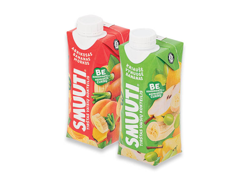 Sulčių gėrimas SMUUTI
			, 
				 0,33 l, 2 rūšių, 2,09 Eur/l. A lygio parduotuvėse. Ir IKI EXPRES