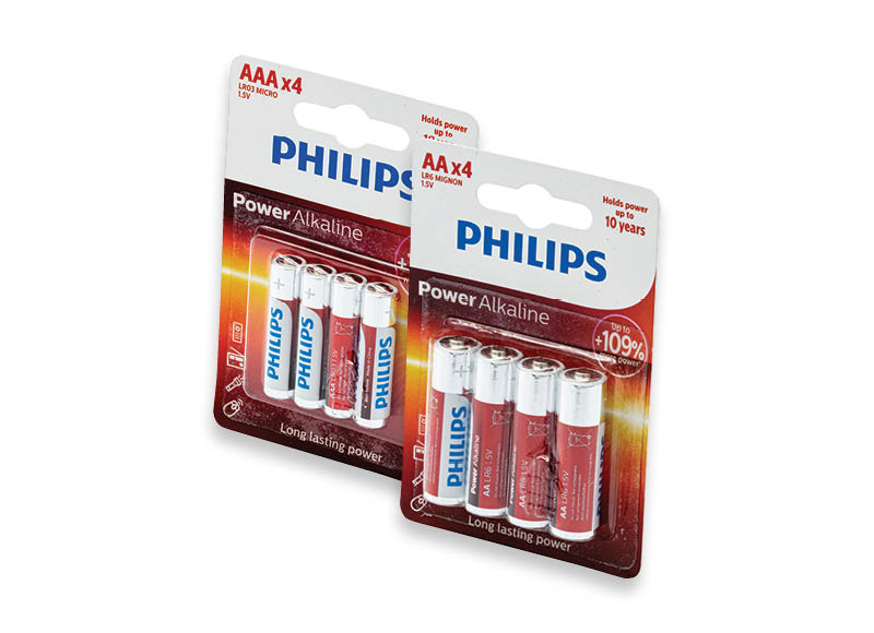 Elementams PHILIPS
			, 
				 4 vnt., 2 rūšių, 0,70 Eur/vnt. A lygio parduotuvėse