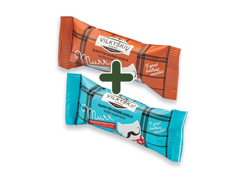 Glaistyti varškės sūrelis MURR
			, 
				 40 g, 3 rūšių, 0,59 Eur/vnt. A lygio parduotuvėse