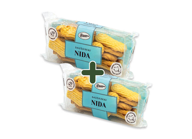 Sausainiai NIDA
,
215 g, 2,49 Eur/vnt. A lygio parduotuvėse Sausainiai NIDA
,
215 g, 2,49 Eur/vnt. A lygio parduotuvėse