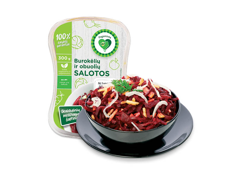 PAGAMINTA IKI burokėlių ir obuolių salotos
			, 
				 300 g, 6,63 Eur/kg. Ir IKI EXPRESS