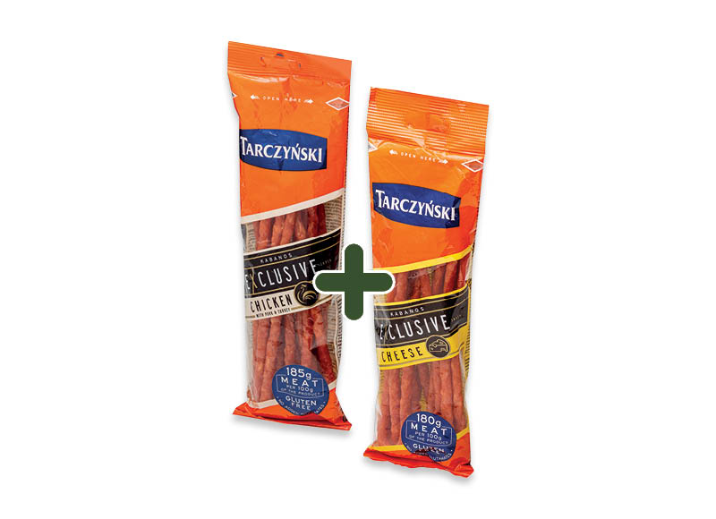 Dešrelės TARCZYNSKI KABANOS
,
105 g, 3 rūšių, 2,99 Eur/vnt. Ir IKI EXPRESS Dešrelės TARCZYNSKI KABANOS
,
105 g, 3 rūšių, 2,99 Eur/vnt. Ir IKI EXPRESS