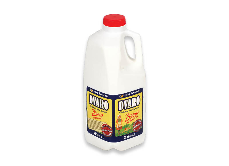 Natūralus DVARO pienas
			, 
				 2 l, 3,5 % rieb., 1,20 Eur/l