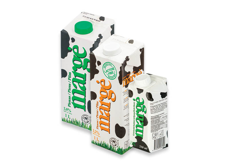 UAT pienui, grietinėlei MARGĖ
			, 
				 250 ml, 1 l, 7 rūšių
