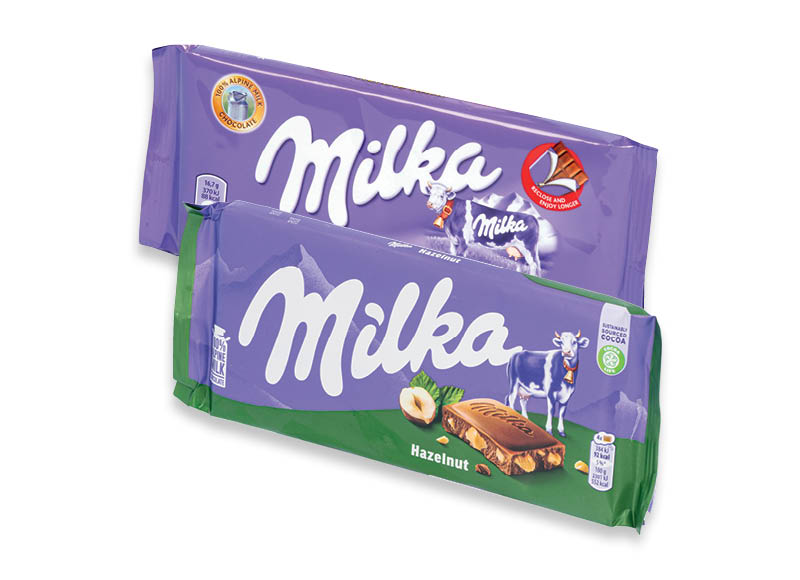 Šokolado plytelės MILKA
			, 
				 90 g, 92 g, 100 g, 9 rūšių. Ir IKI EXPRESS