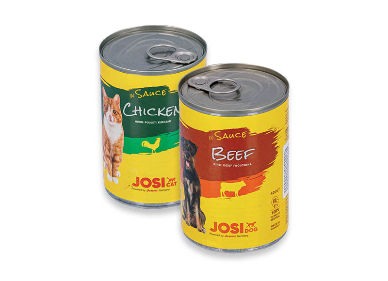 Konservuotas ėdalas JOSIDOG, JOSICAT
			, 
				 410 g, 415 g,5 rūšių. A lygio parduotuvėse