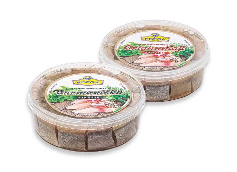 GURMANIŠKA ir ORIGINALIOJI silkių filė EDEGA
			, 
				 500 g, 2 rūšių, 5,90 Eur/kg