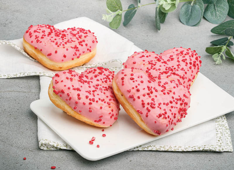 Spurga DOTS ŠIRDELĖ su rožiniu glaistu
			, 
				 72 g, 0,89 Eur/vnt. A lygio parduotuvėse