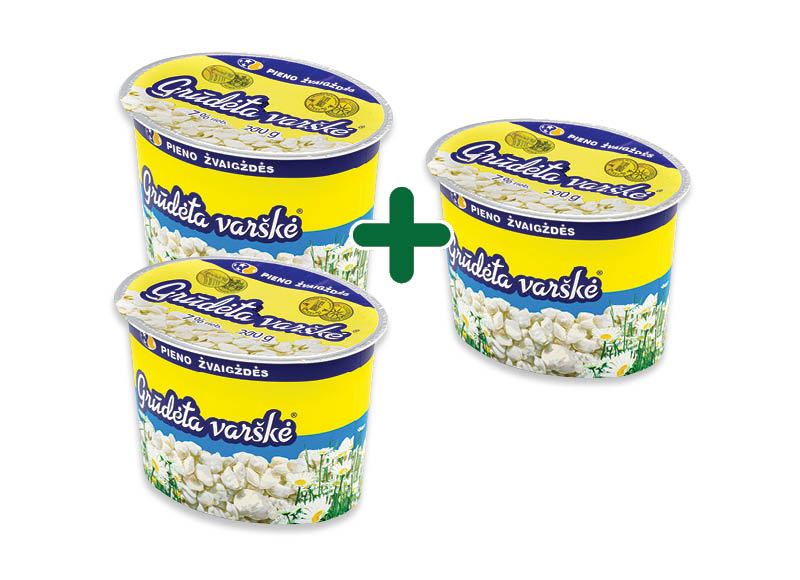GRŪDĖTA varškė
			, 
				 200 g, 7 % rieb., 1,55 Eur/vnt. Ir IKI EXPRESS