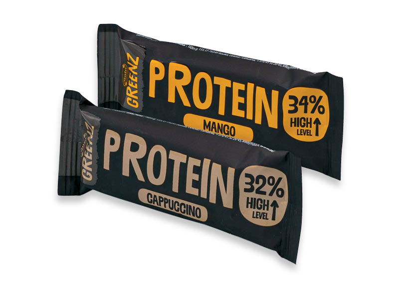 Proteino batonėlis GREENZ
			, 
				 32 g, 2 rūšių, 26,56 Eur/kg. A lygio parduotuvėse