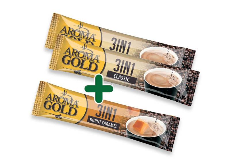 Kavos gėrimas AROMA GOLD
			, 
				 (porcijomis) 17 g, 4 rūšių, 0,25 Eur/vnt. A lygio parduotuvėse