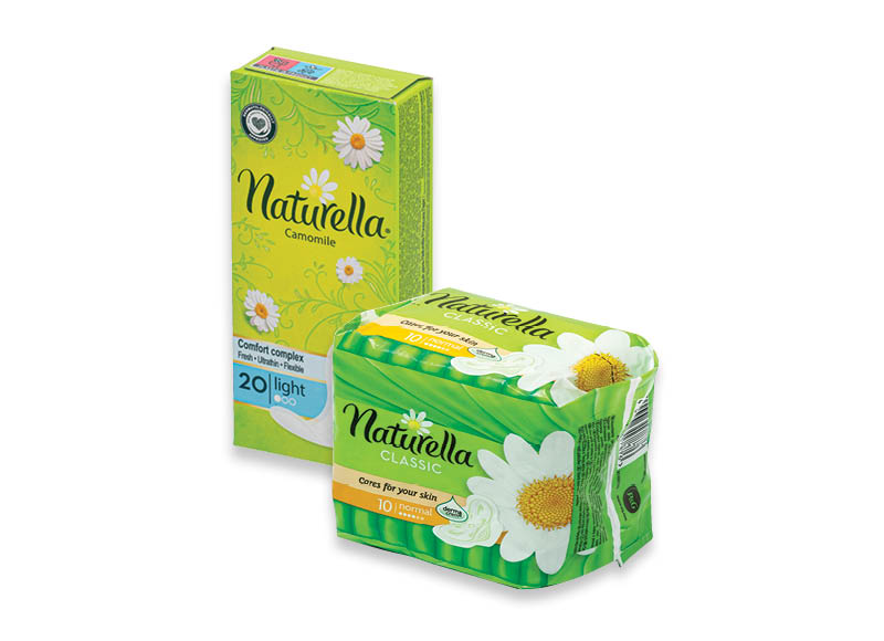 Higieniniams įklotams, paketams NATURELLA
			, 
				 Įvairių rūšių