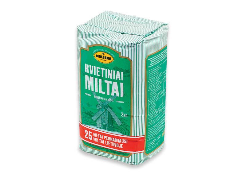 Kvietiniai miltai MALSENA 550D
			, 
				 2 kg, 0,70 Eur/kg