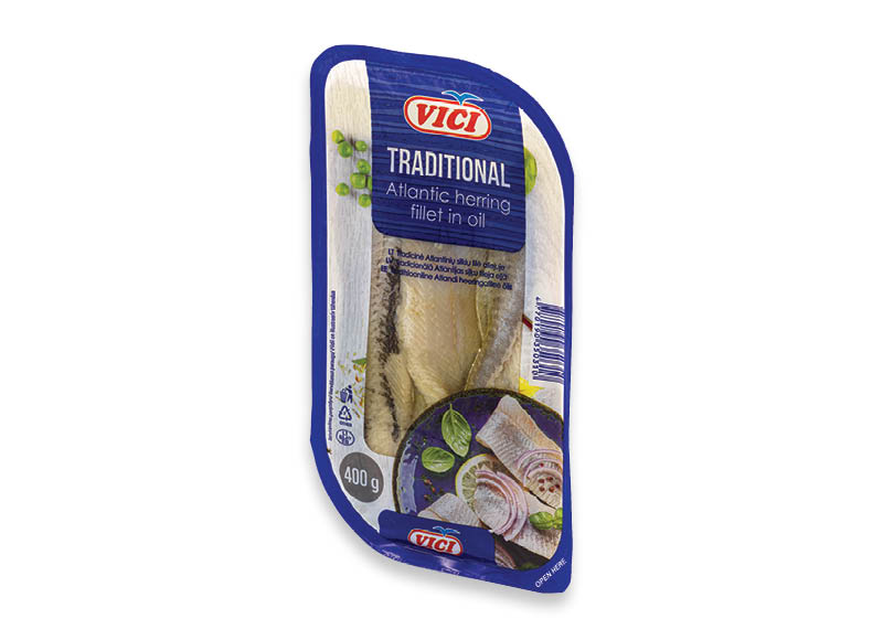 Sūdyta TRADICINĖ silkių filė aliejuje
			, 
				 400 g, 6,73 Eur/kg. A lygio parduotuvėse