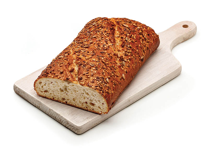 Šviesi duona su grūdais ir sėklomis
			, 
				 400 g, 2,78 Eur/kg. A lygio parduotuvėse