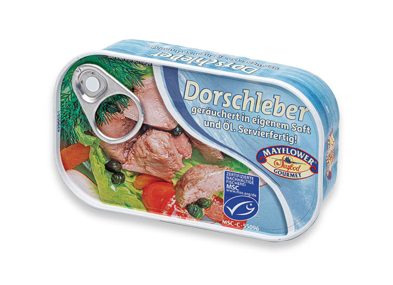 Rūkytos menkių kepenėlės MSC savo sultyse ir aliejuje
			, 
				 120 g, 15,75 Eur/kg