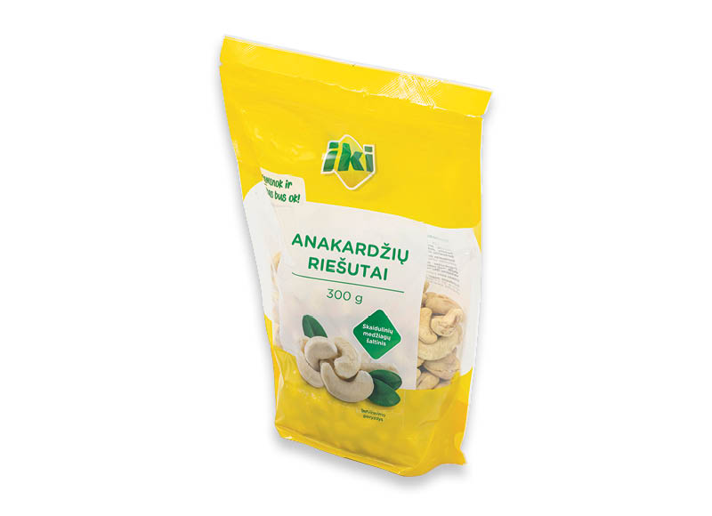 IKI anakardžių riešutai
,
300 g, 13,30 Eur/kg. A lygio parduotuvėse IKI anakardžių riešutai
,
300 g, 13,30 Eur/kg. A lygio parduotuvėse