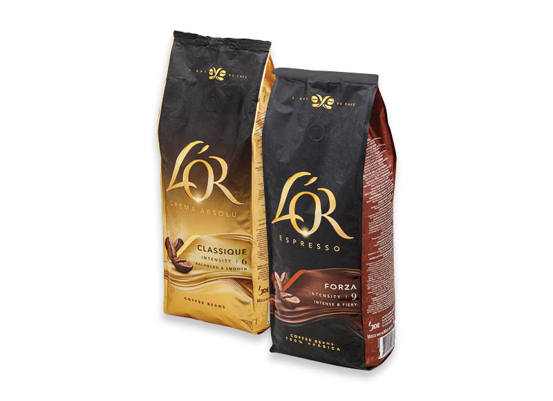 Kavos pupelės L’OR
			, 
				 1 kg, 2 rūšių. A lygio parduotuvėse