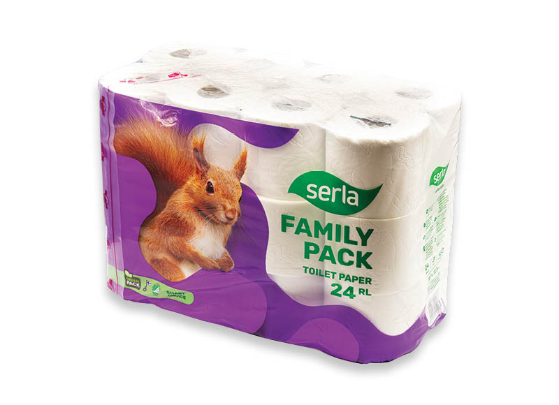 Tualetinis popierius SERLA
			, 
				 24 vnt., 3 sl., 0,33 Eur/vnt. A lygio parduotuvėse