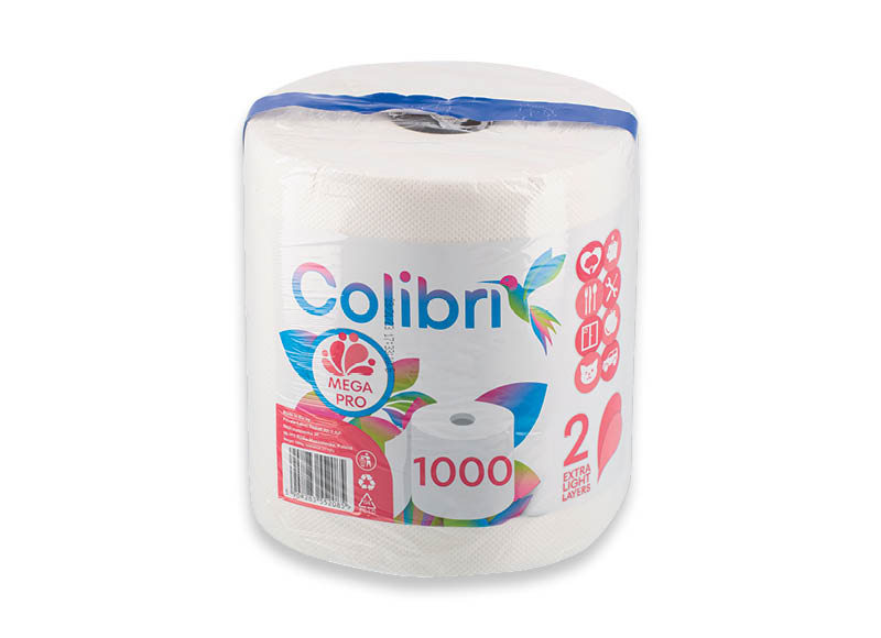 Popierinis rankšluostis COLIBRI MEGA
			, 
				 2 sl., 1000 lap. A lygio parduotuvėse