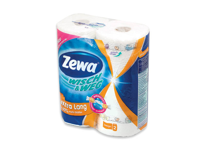 Popieriniai rankšluosčiai ZEWA WISCH & WEG
			, 
				 2 vnt., 1,50 Eur/vnt.