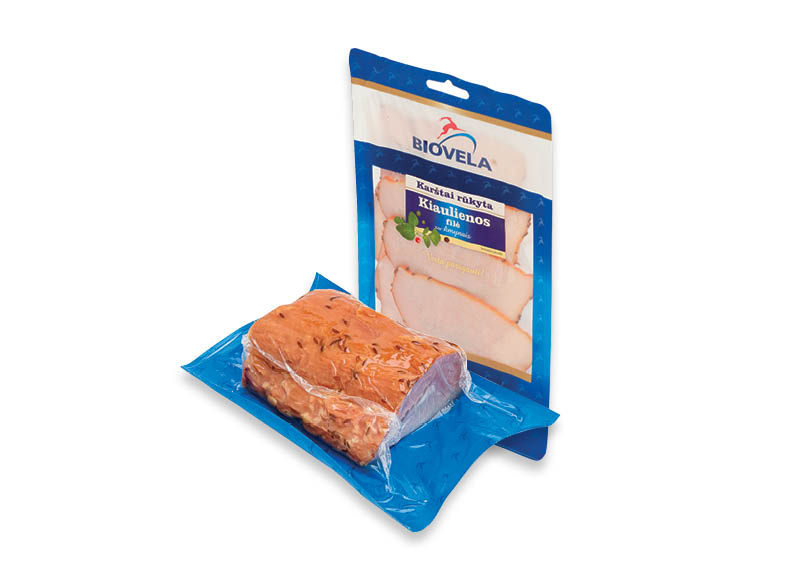 Karštai rūkyta BIOVELOS filė su kmynais
			, 
				 90 g, 1 kg, 2 rūšių. Ir IKI EXPRESS