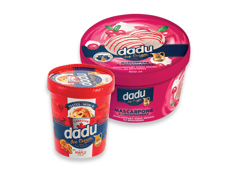 Valgomųjų ledų dėžutėms DADU
			, 
				 400 ml, 800 ml, 4 rūšių. A lygio parduotuvėse