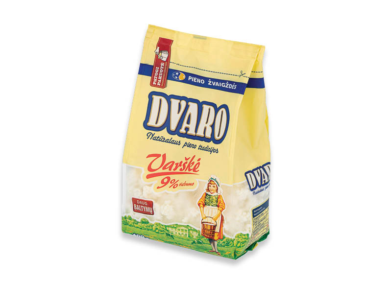 DVARO varškė
			, 
				 400 g, 9 % rieb., 7,23 Eur/kg