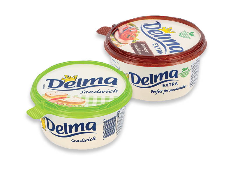Margarinui DELMA
			, 
				 450 g, 2 rūšių