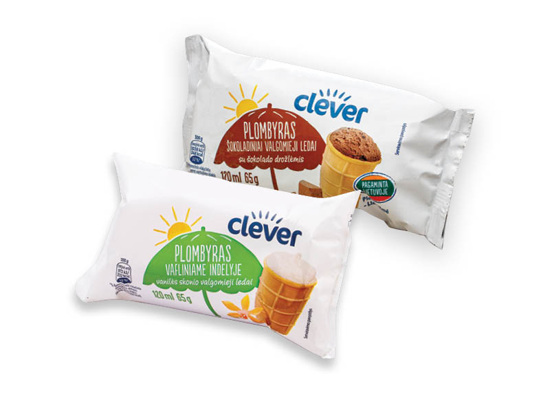 CLEVER valgomieji ledai PLOMBYRAS
			, 
				 120 ml, 2 rūšių, 3,25 Eur/l. A lygio parduotuvėse