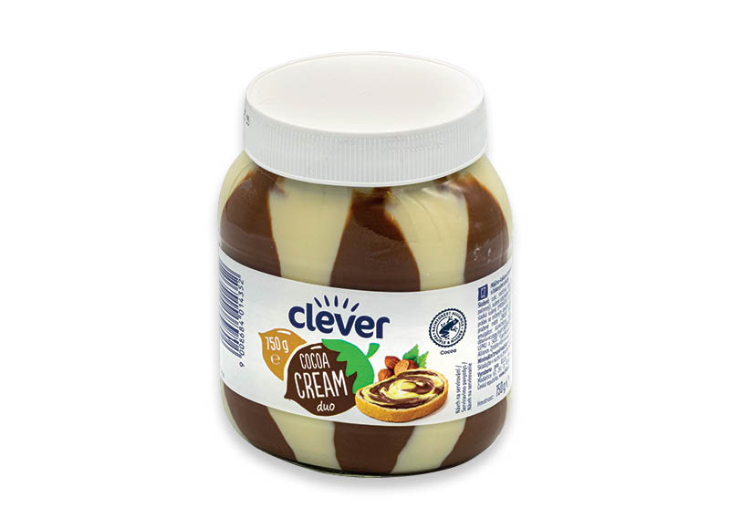CLEVER lazdynų riešutų kakavos kremas
,
750 g, 5,32 Eur/kg CLEVER lazdynų riešutų kakavos kremas
,
750 g, 5,32 Eur/kg