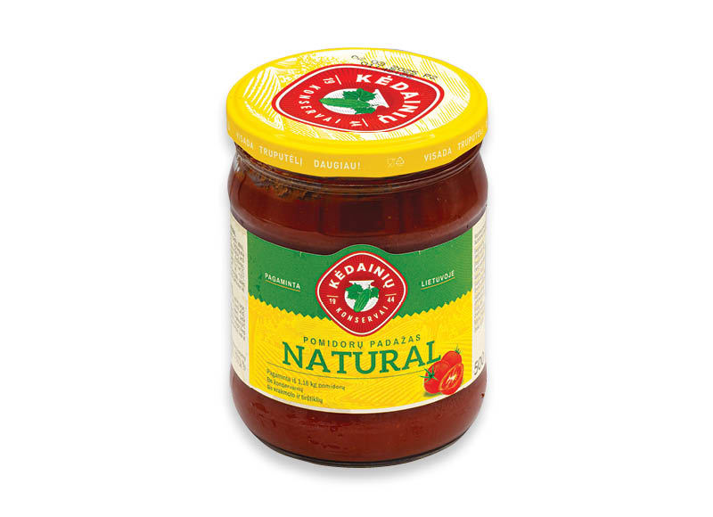 KĖDAINIŲ pomidorų padažas NATURAL
,
500 g, 2,38 Eur/kg KĖDAINIŲ pomidorų padažas NATURAL
,
500 g, 2,38 Eur/kg