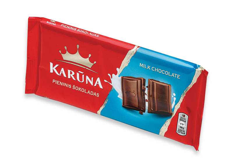 Pieninis šokoladas KARŪNA
			, 
				 80 g, 9,88 Eur/kg. Ir IKI EXPRESS