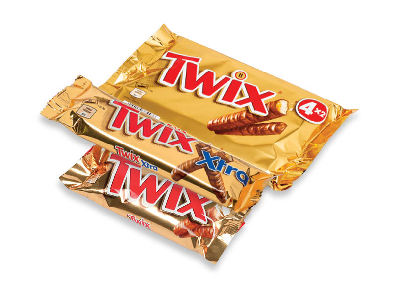 Šokoladiniams batonėliams TWIX
			, 
				 50 g, 75 g, 20 g, 3 rūšių. Ir IKI EXPRESS