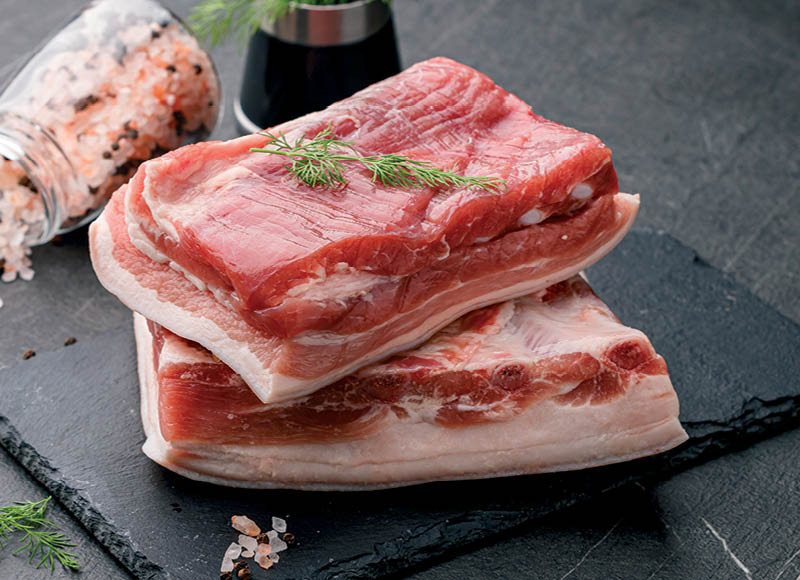 Kiaulienos šoninė su kaulu
			, 
				 (sveriamoje vitrinoje) 1 kg. A lygio parduotuvėse