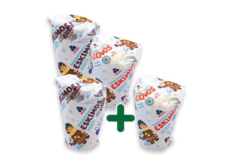 Plombyras ESKIMOS vafliniame puodelyje
			, 
				 130 ml, 2 rūšių, 0,99 Eur/vnt. A lygio parduotuvėse