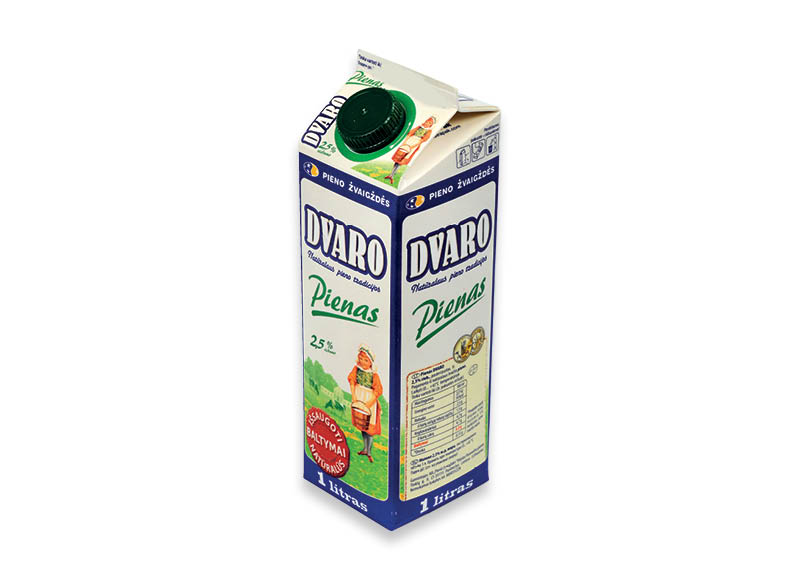 DVARO pienas
			, 
				 1 l, 2,5 % rieb. Ir IKI EXPRESS
