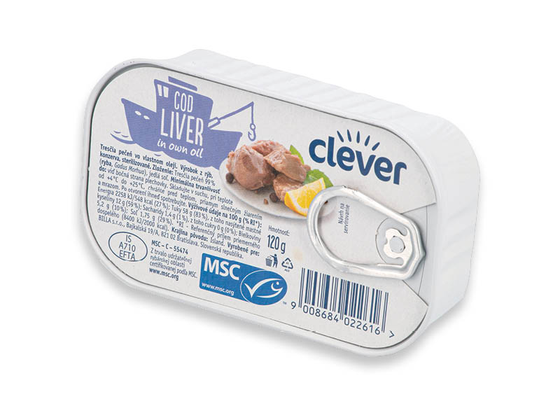 CLEVER menkių kepenėlės savo sultyse
,
120 g, 16,58 Eur/kg CLEVER menkių kepenėlės savo sultyse
,
120 g, 16,58 Eur/kg