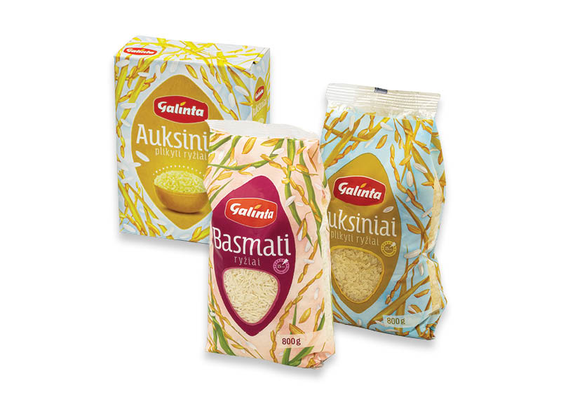 Ryžiams GALINTA
			, 
				 400 g, 800 g, įvairių rūšių