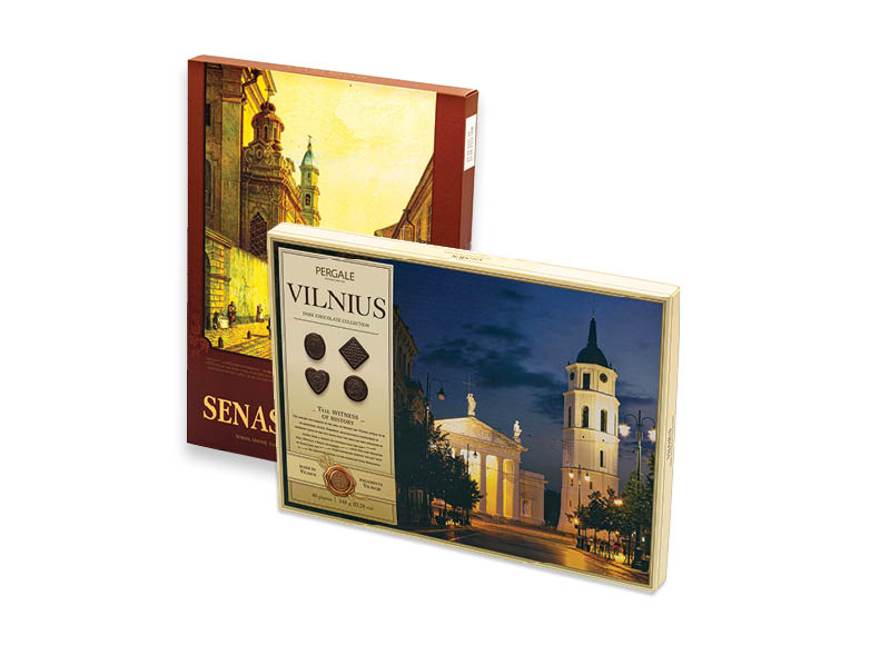 Saldainių dėžutės SENASIS VILNIUS ir VILNIAUS ASORTI
			, 
				 348 g, 2 rūšių, 12,04 Eur/kg