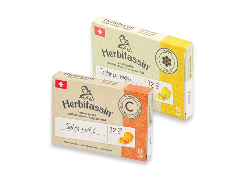 Gerklės pastilėms HERBITASSIN
,
12 vnt., 3 rūšių. A lygio parduotuvėse Gerklės pastilėms HERBITASSIN
,
12 vnt., 3 rūšių. A lygio parduotuvėse