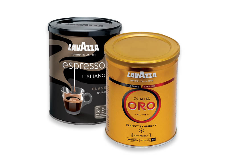 LAVAZZA malta kava QUALITA ORO ir ESPESSO
,
250 g, 2 rūšių, 18,36 Eur/kg LAVAZZA malta kava QUALITA ORO ir ESPESSO
,
250 g, 2 rūšių, 18,36 Eur/kg