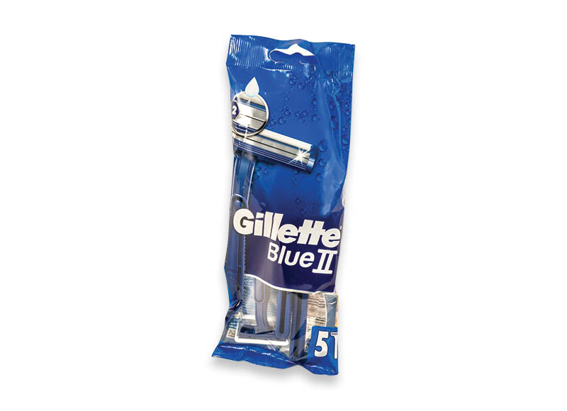 Vienkartiniai skustuvai GILLETTE BLUE II
			, 
				 5 vnt., 0,40 Eur/vnt.