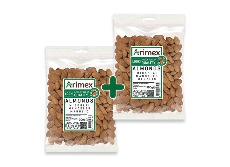 Migdolų riešutai ARIMEX
			, 
				 300 g, 6,29 Eur/vnt. A lygio parduotuvėse