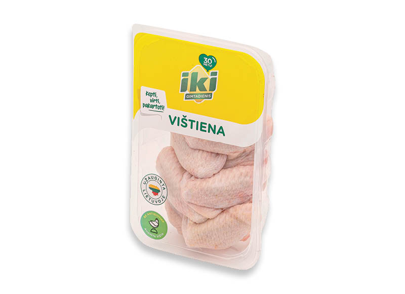 IKI švieži viščiukų broilerių sparneliai
,
(užauginta be antibiotikų) 500 g, 4,58 Eur/kg. A lygio parduotuvėse IKI švieži viščiukų broilerių sparneliai
,
(užauginta be antibiotikų) 500 g, 4,58 Eur/kg. A lygio parduotuvėse