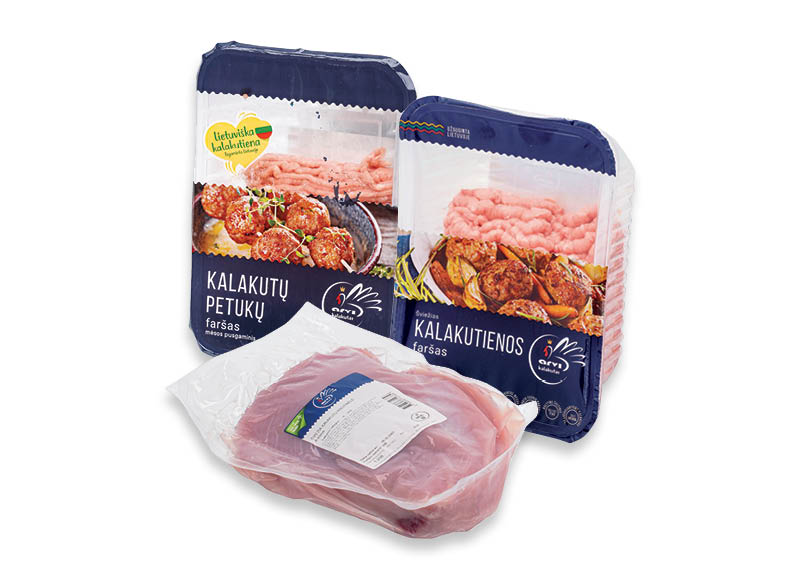 ARVI šviežiai kalakutienai
			, 
				 4 rūšių. A lygio parduotuvėse