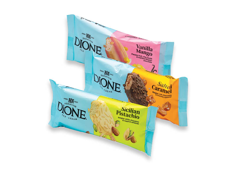 Valgomieji ledai DIONE ant pagaliuko
			, 
				 90 ml, 3 rūšių, 16,56 Eur/l. A lygio parduotuvėse